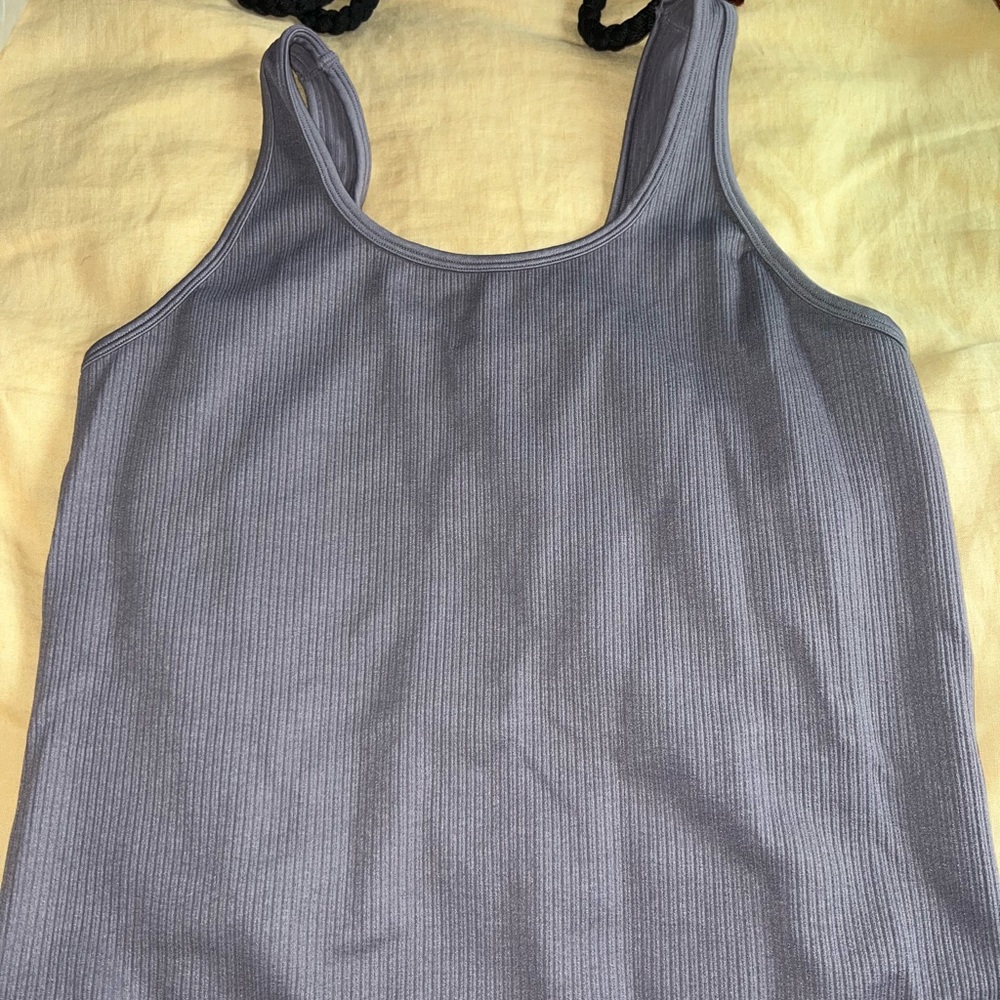 a new day Charcoal Ribbed Tank Top